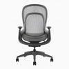 Ergonomiczny fotel biurowy Desky Pivot w kolorze czarnym i szarym bez zagłówka