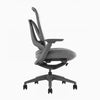 Ergonomiczne krzesło biurowe Desky Pivot w kolorze szarym bez zagłówka, bok