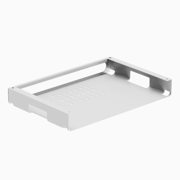 Desky Under Desk Ultra Slim Shelf in White