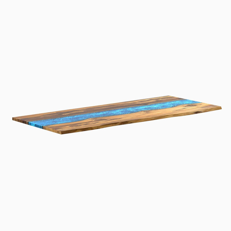Plateaux de bureau en bois massif et résine Desky