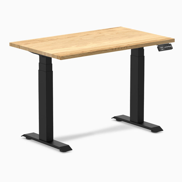 Desky Dual Mini höhenverstellbarer Schreibtisch aus Hartholz