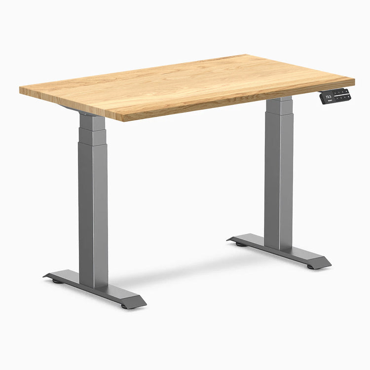 Desky Dual Mini höhenverstellbarer Schreibtisch aus Hartholz