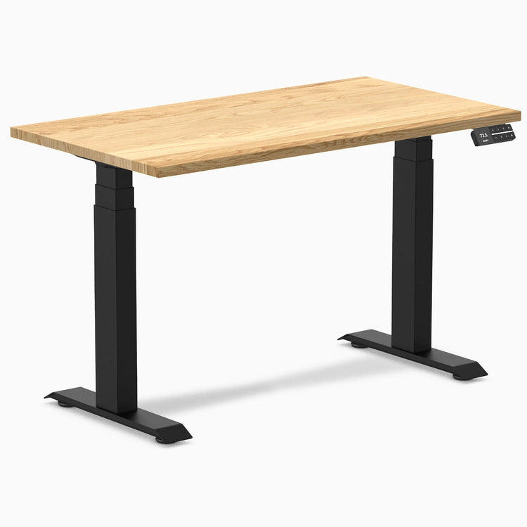 Desky Dual Mini höhenverstellbarer Schreibtisch aus Hartholz