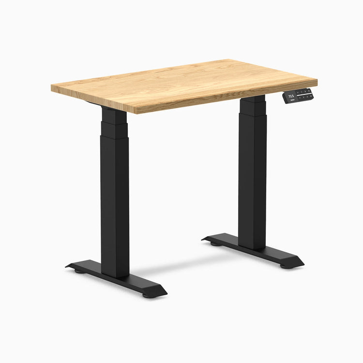 Desky Dual Mini höhenverstellbarer Schreibtisch aus Hartholz