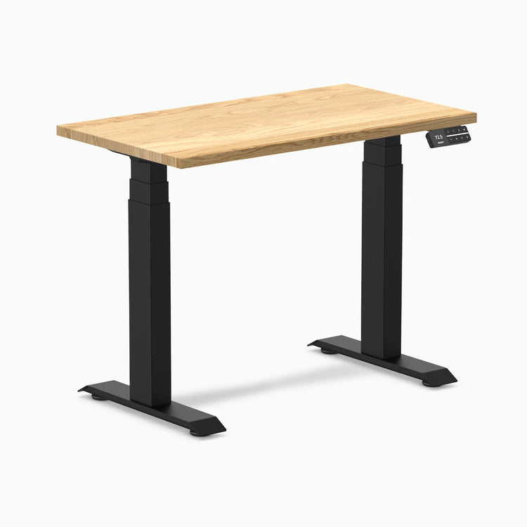 Desky Dual Mini höhenverstellbarer Schreibtisch aus Hartholz