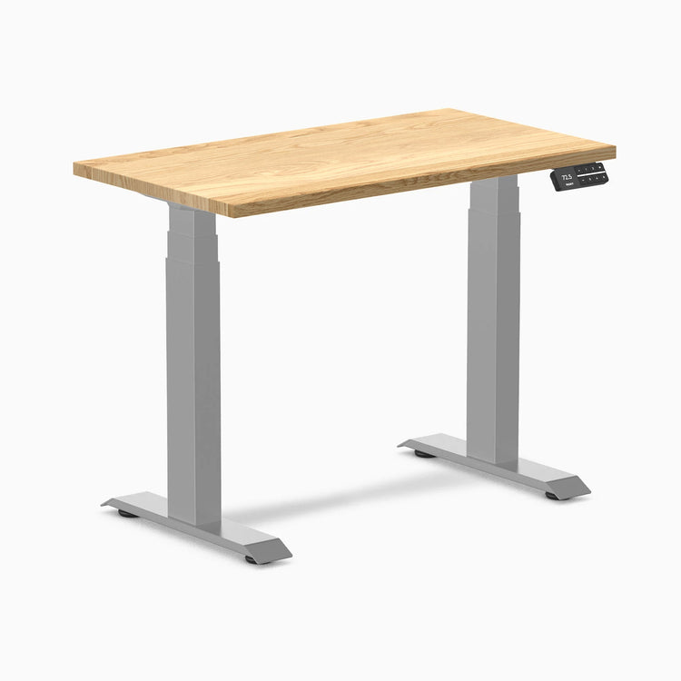 Desky Dual Mini höhenverstellbarer Schreibtisch aus Hartholz