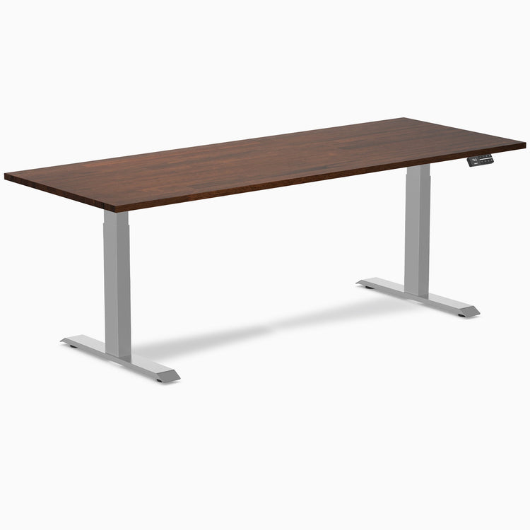 Desky Dual Rubberwood Sit Stand Desk