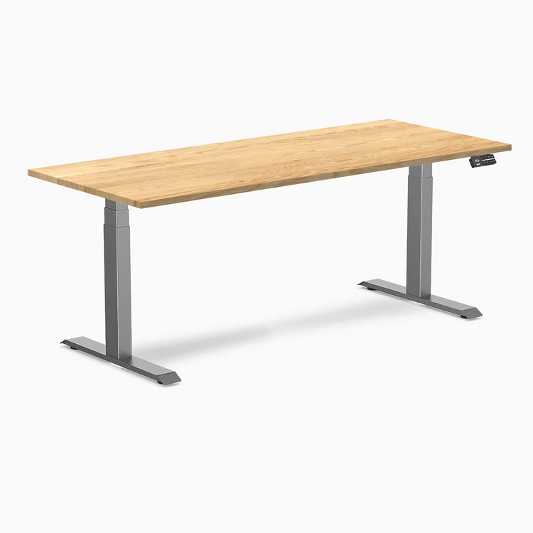 Desky Dual Hardwood Sit Stand Desk