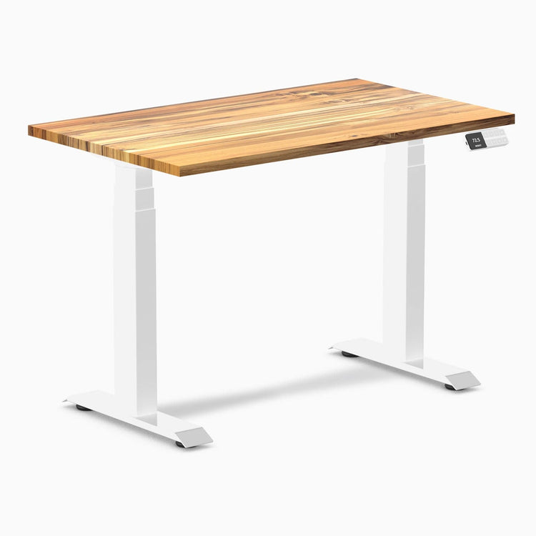 Desky Dual Mini höhenverstellbarer Schreibtisch aus Hartholz