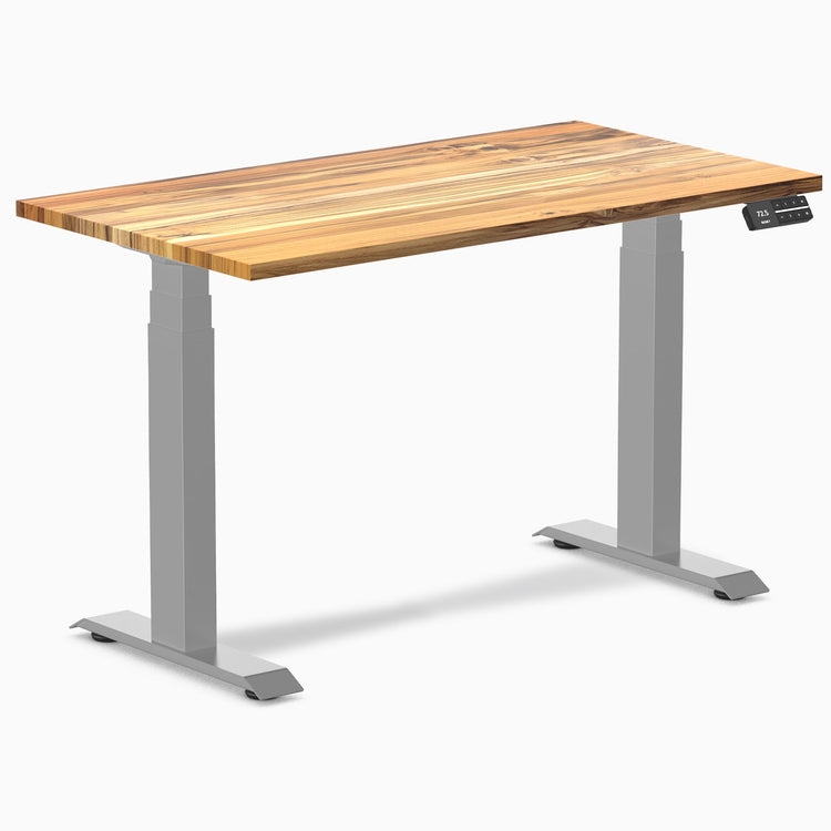 Desky Dual Mini höhenverstellbarer Schreibtisch aus Hartholz