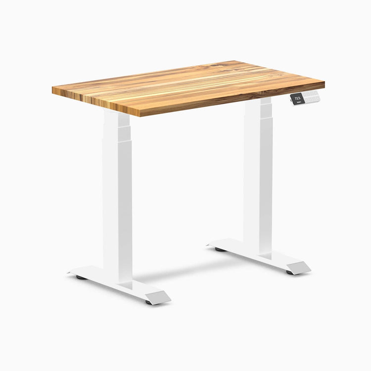 Desky Dual Mini höhenverstellbarer Schreibtisch aus Hartholz