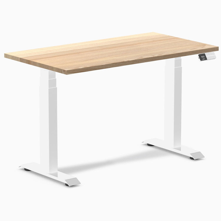 Desky Dual Mini höhenverstellbarer Schreibtisch aus Hartholz