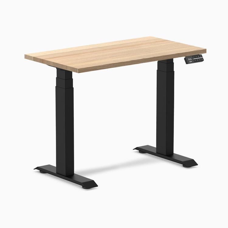 Desky Dual Mini höhenverstellbarer Schreibtisch aus Hartholz