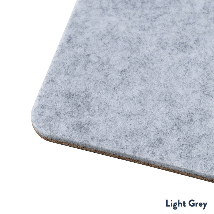 light grey coaster felt and cork