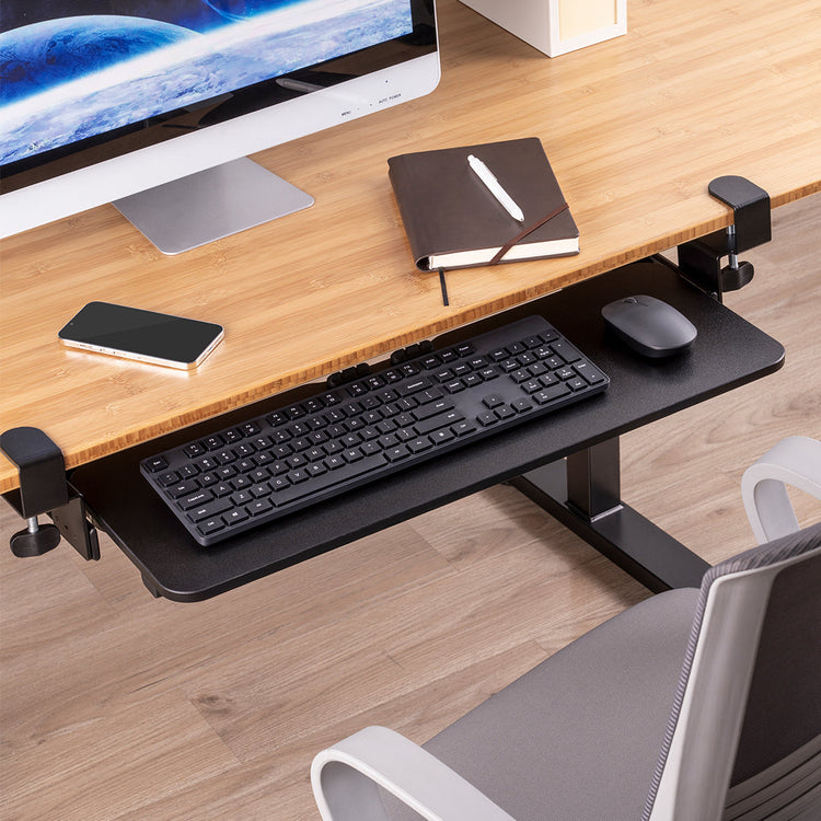 Support clavier à pince sous bureau